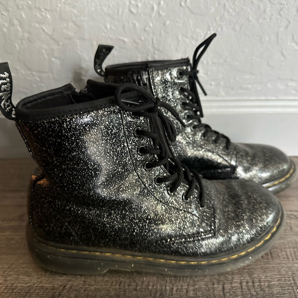 Dr. Martens black sparkling boots